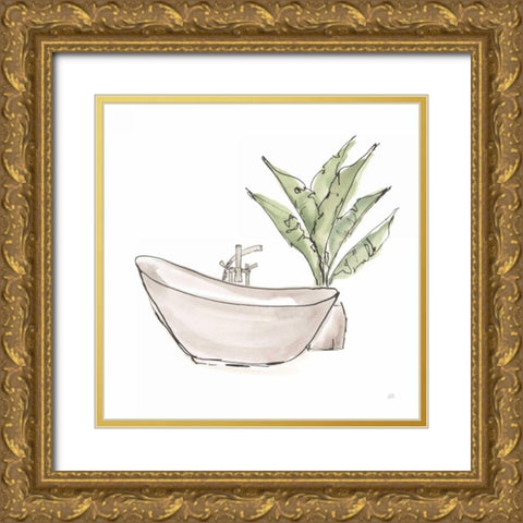 Neutral Tub VI Gold Ornate Wood Framed Art Print with Double Matting by Paschke, Chris