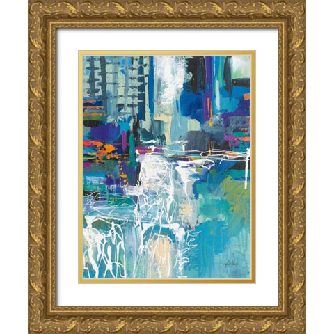 Motion Gold Ornate Wood Framed Art Print with Double Matting by Vertentes, Jeanette