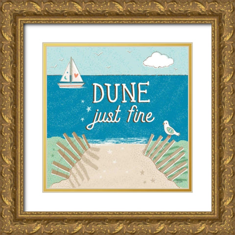 Sea and Me II Gold Ornate Wood Framed Art Print with Double Matting by Averinos, Melissa