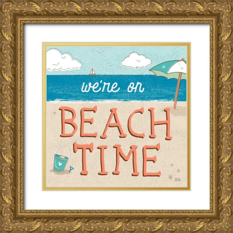 Sea and Me IV Gold Ornate Wood Framed Art Print with Double Matting by Averinos, Melissa