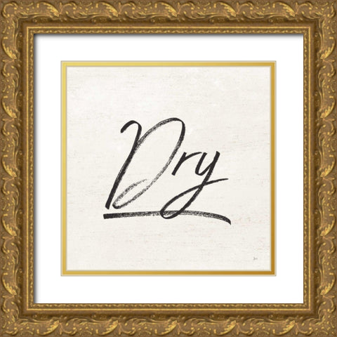 Laundry Script II Gold Ornate Wood Framed Art Print with Double Matting by Aiken, Jess