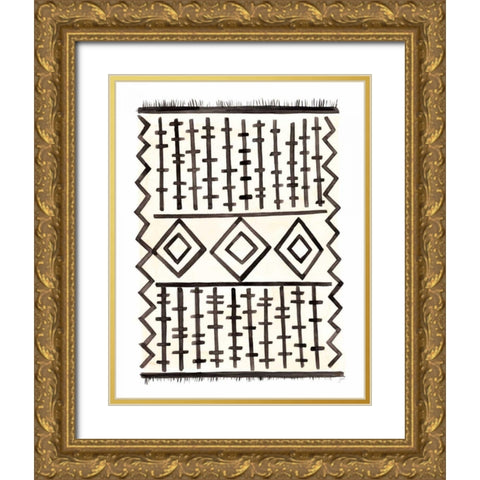 Berber Rug III Gold Ornate Wood Framed Art Print with Double Matting by Panganiban, Karyn
