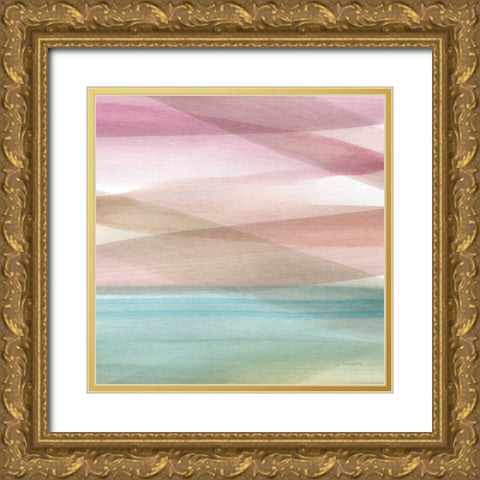 Soft Summer V Gold Ornate Wood Framed Art Print with Double Matting by Charro, Mercedes Lopez