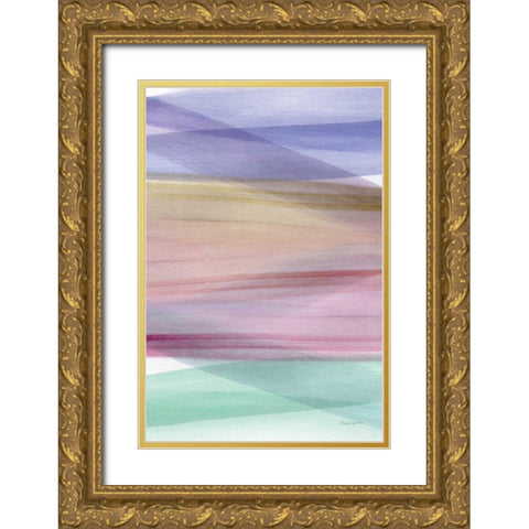 Soft Summer II Warm Gold Ornate Wood Framed Art Print with Double Matting by Charro, Mercedes Lopez