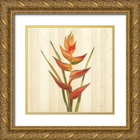 Tropical Garden I Gold Ornate Wood Framed Art Print with Double Matting by Vassileva, Silvia