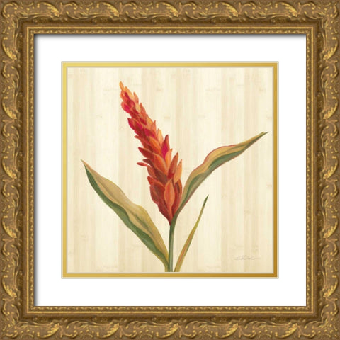 Tropical Garden II Gold Ornate Wood Framed Art Print with Double Matting by Vassileva, Silvia