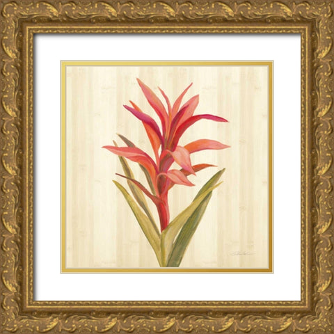 Tropical Garden III Gold Ornate Wood Framed Art Print with Double Matting by Vassileva, Silvia