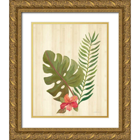 Tropical Garden V Gold Ornate Wood Framed Art Print with Double Matting by Vassileva, Silvia