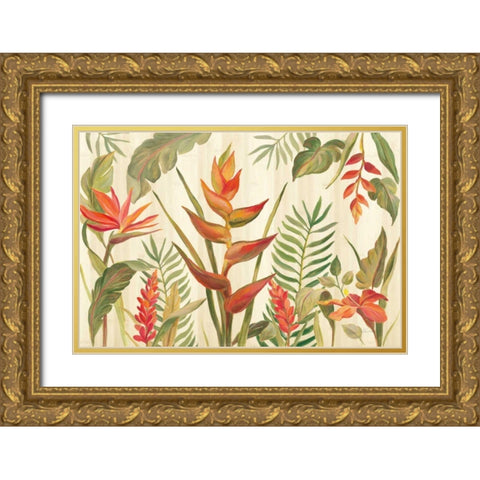 Tropical Garden VII Gold Ornate Wood Framed Art Print with Double Matting by Vassileva, Silvia