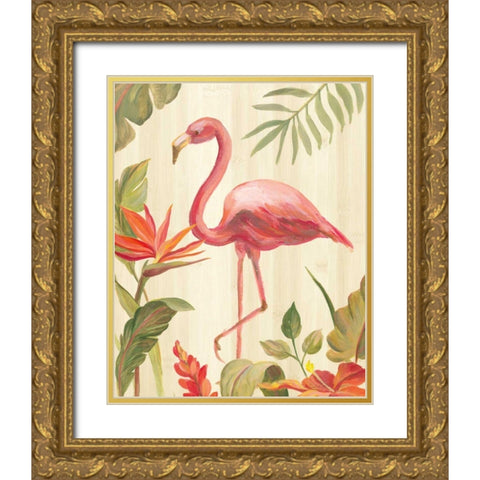Tropical Garden X Gold Ornate Wood Framed Art Print with Double Matting by Vassileva, Silvia