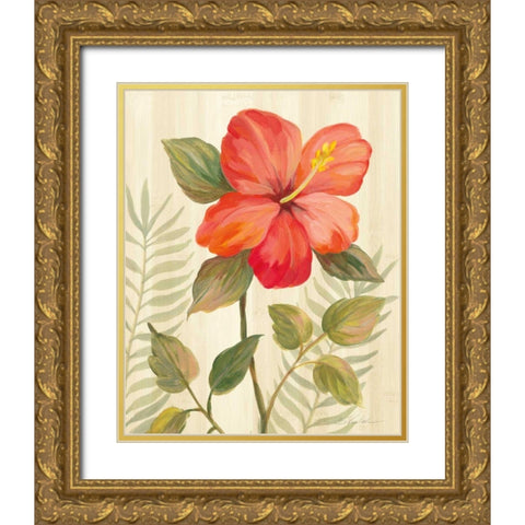 Tropical Garden XI Gold Ornate Wood Framed Art Print with Double Matting by Vassileva, Silvia