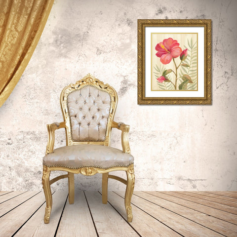Tropical Garden XII Gold Ornate Wood Framed Art Print with Double Matting by Vassileva, Silvia