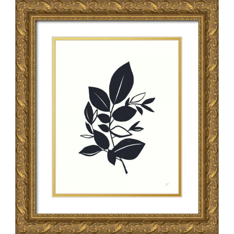 Bay Leaves I Gold Ornate Wood Framed Art Print with Double Matting by Panganiban, Karyn