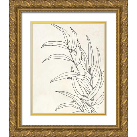 Eucalyptus II Gold Ornate Wood Framed Art Print with Double Matting by Panganiban, Karyn