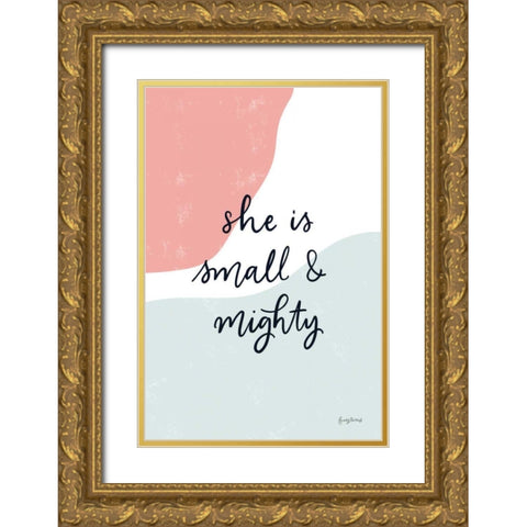 Blush Nursery I Gold Ornate Wood Framed Art Print with Double Matting by Thorns, Becky