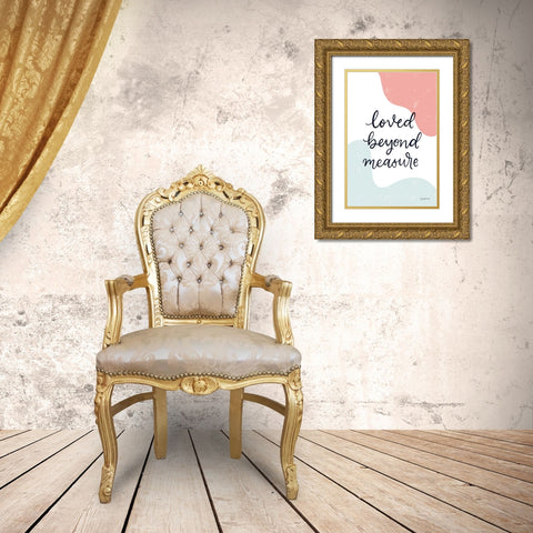 Blush Nursery II Gold Ornate Wood Framed Art Print with Double Matting by Thorns, Becky