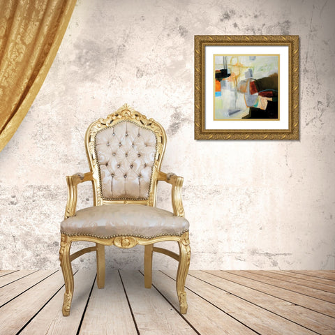 Leaving the Harbour Gold Ornate Wood Framed Art Print with Double Matting by Davies, Jane