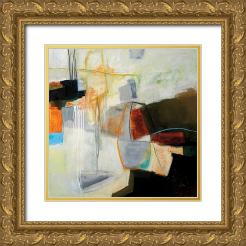 Leaving the Harbour Gold Ornate Wood Framed Art Print with Double Matting by Davies, Jane