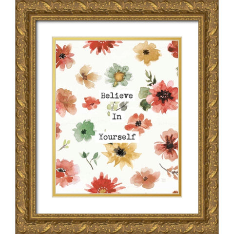 Sweet Southwest Believe Gold Ornate Wood Framed Art Print with Double Matting by June, Dina