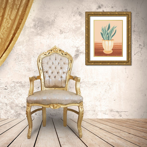 The Great Indoors II Warm Gold Ornate Wood Framed Art Print with Double Matting by Gallagher, Megan