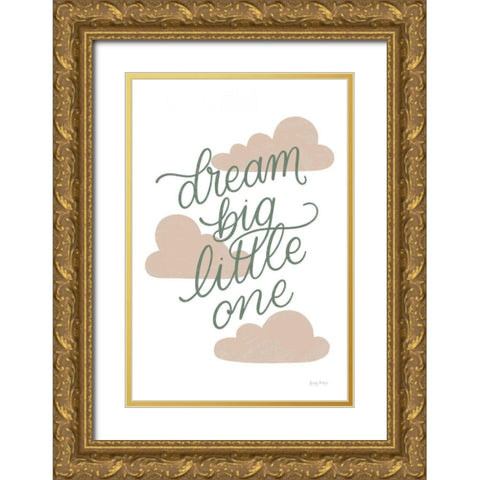 Boho Nursery IV Green Gold Ornate Wood Framed Art Print with Double Matting by Thorns, Becky