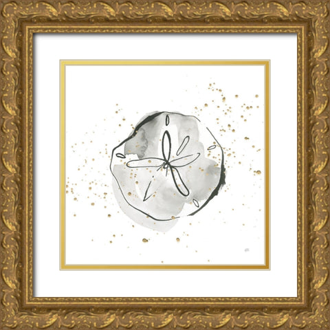 Sand Dollar I Gold Ornate Wood Framed Art Print with Double Matting by Paschke, Chris