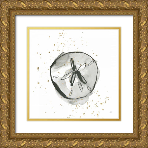 Sand Dollar II Gold Ornate Wood Framed Art Print with Double Matting by Paschke, Chris