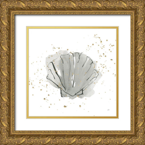 Sea Scallop Gold Ornate Wood Framed Art Print with Double Matting by Paschke, Chris