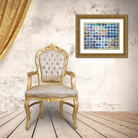 Hip Geometry Gold Ornate Wood Framed Art Print with Double Matting by Nai, Danhui