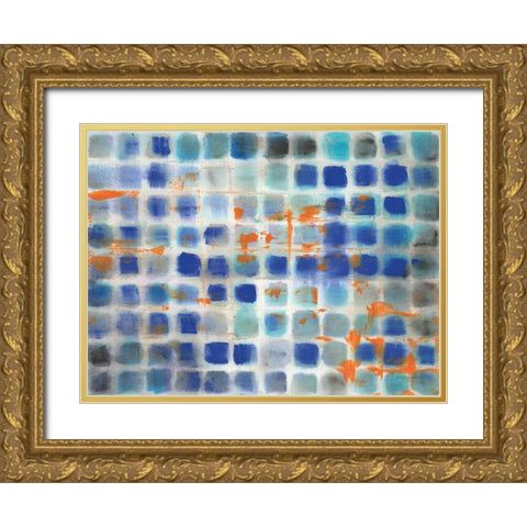 Hip Geometry Gold Ornate Wood Framed Art Print with Double Matting by Nai, Danhui