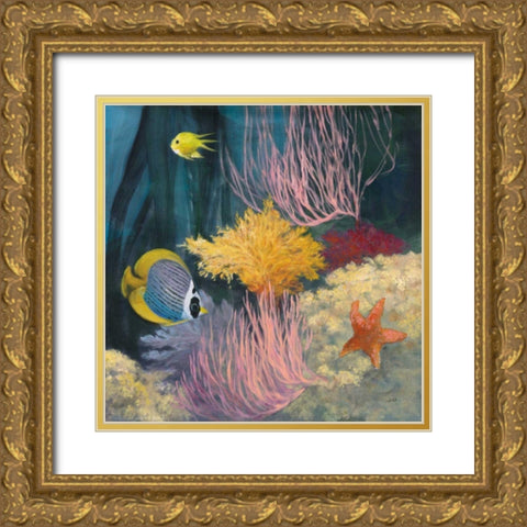 Coastal Reef II Gold Ornate Wood Framed Art Print with Double Matting by Purinton, Julia