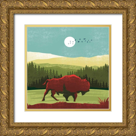 Great Outdoors II Gold Ornate Wood Framed Art Print with Double Matting by Escalante, Omar