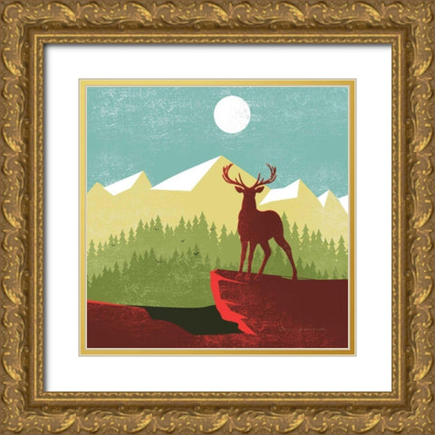 Great Outdoors III Gold Ornate Wood Framed Art Print with Double Matting by Escalante, Omar
