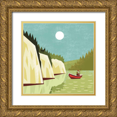 Great Outdoors V Gold Ornate Wood Framed Art Print with Double Matting by Escalante, Omar