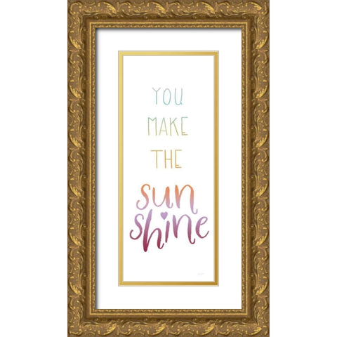 Lets Chase Rainbows XIV Dark Gold Ornate Wood Framed Art Print with Double Matting by Jackson, Jenaya
