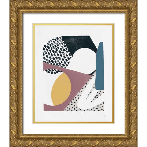 Luminous Tumble I Dark Gold Ornate Wood Framed Art Print with Double Matting by Marshall, Laura