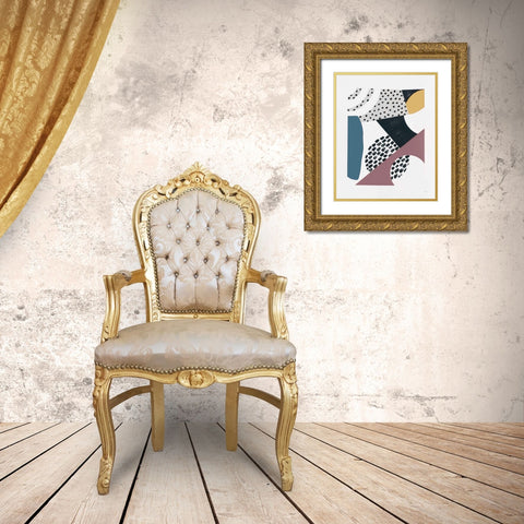 Luminous Tumble II Dark Gold Ornate Wood Framed Art Print with Double Matting by Marshall, Laura