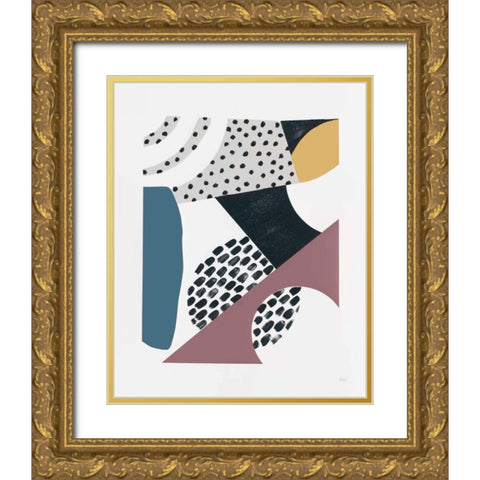 Luminous Tumble II Dark Gold Ornate Wood Framed Art Print with Double Matting by Marshall, Laura