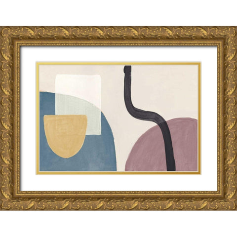 Sandy Balance I Dark Gold Ornate Wood Framed Art Print with Double Matting by Urban, Mary