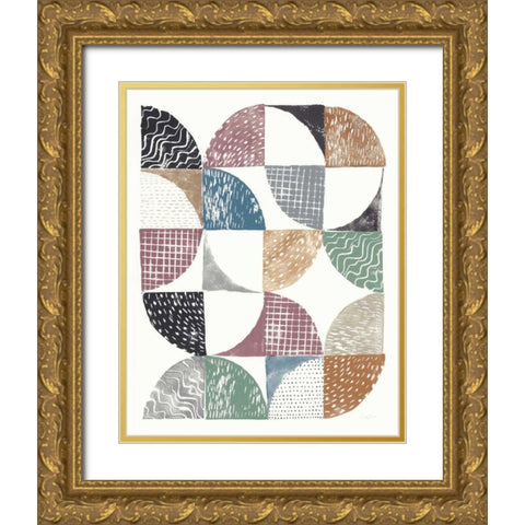 Colorful Night Sky I Gold Ornate Wood Framed Art Print with Double Matting by Prahl, Courtney