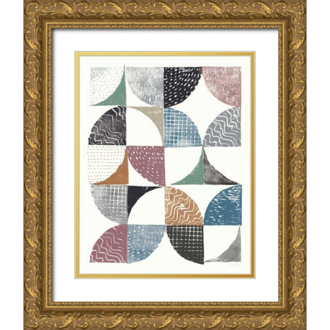 Colorful Night Sky II Gold Ornate Wood Framed Art Print with Double Matting by Prahl, Courtney