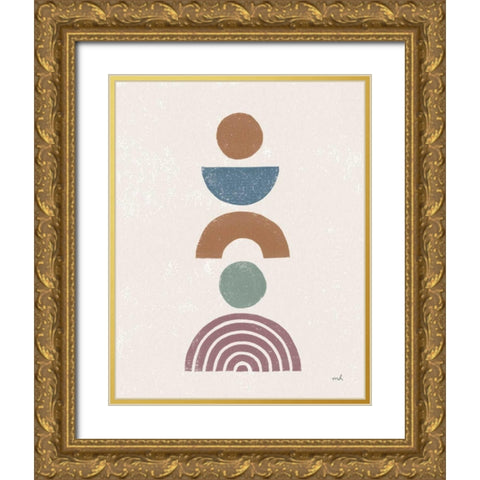 Minimalist Boho II Dark Gold Ornate Wood Framed Art Print with Double Matting by Hershey, Moira