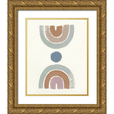 Desert Rainbows II Mint Gold Ornate Wood Framed Art Print with Double Matting by Hershey, Moira