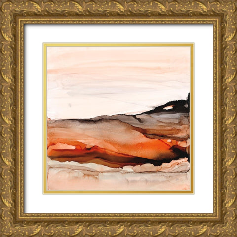 Orangescape I Gold Ornate Wood Framed Art Print with Double Matting by Paschke, Chris