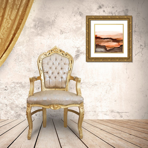 Orangescape II Gold Ornate Wood Framed Art Print with Double Matting by Paschke, Chris