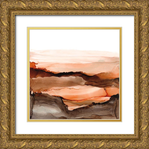 Orangescape II Gold Ornate Wood Framed Art Print with Double Matting by Paschke, Chris