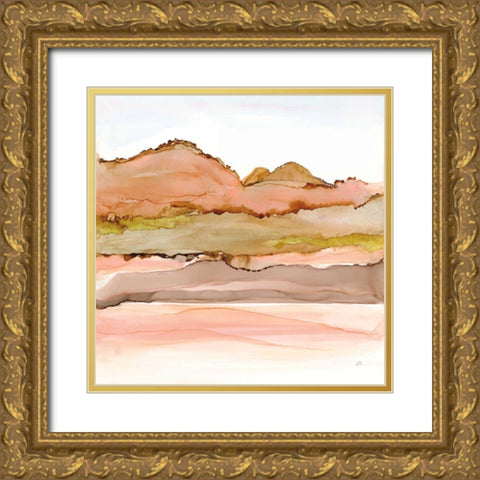 Desertscape IV Gold Ornate Wood Framed Art Print with Double Matting by Paschke, Chris