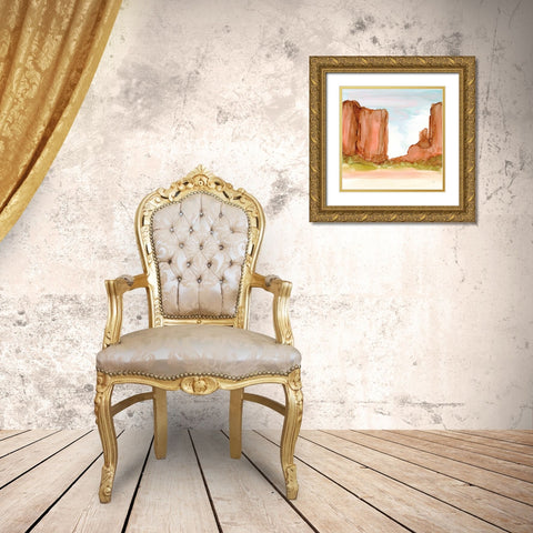 Desertscape VI Gold Ornate Wood Framed Art Print with Double Matting by Paschke, Chris