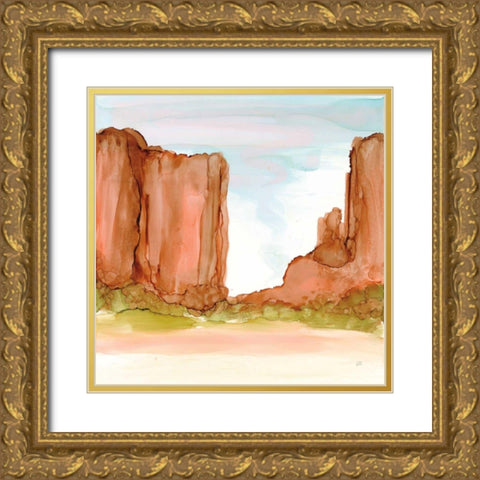 Desertscape VI Gold Ornate Wood Framed Art Print with Double Matting by Paschke, Chris