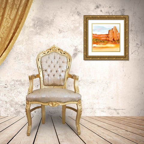 Desertscape VII Gold Ornate Wood Framed Art Print with Double Matting by Paschke, Chris